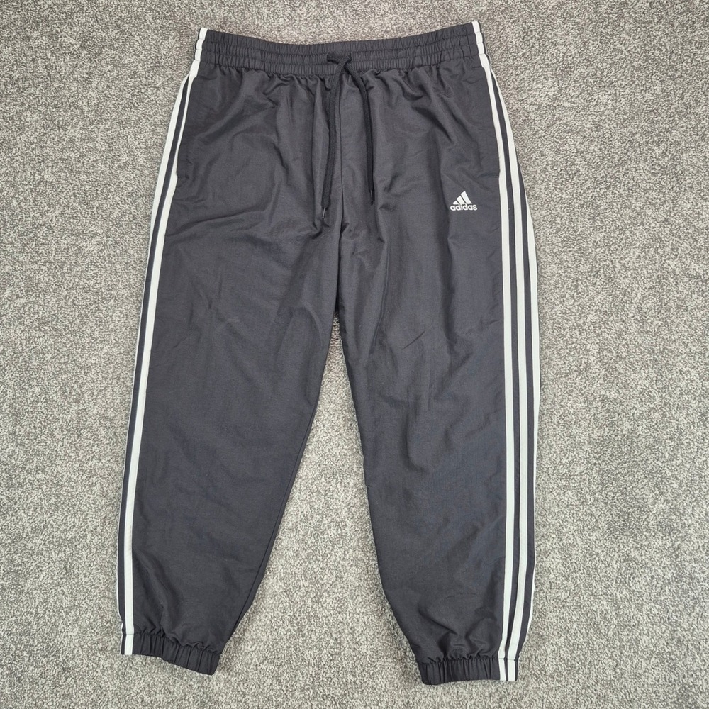 Adidas 3-Stripes Track Pants Womens XL Black Activewear Training